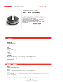 RD40 Plastic Filters A2B2 - Honeywell Safety Products