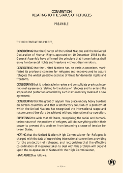 convention relating to the status of refugees preamble