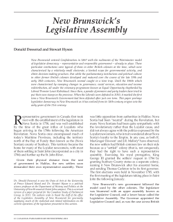 New Brunswick`s Legislative Assembly