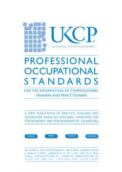Professional occupational standards