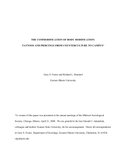 THE COMMODIFICATION OF BODY MODIFICATION: TATTOOS