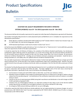 Product Specifications Bulletin