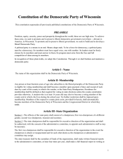 Constitution of the Democratic Party of Wisconsin