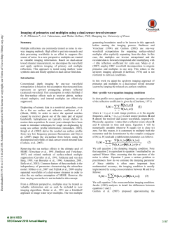 Imaging of primaries and multiples using a dual‐sensor towed