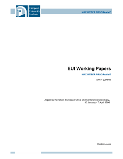 EUI Working Papers - Cadmus, EUI Research Repository