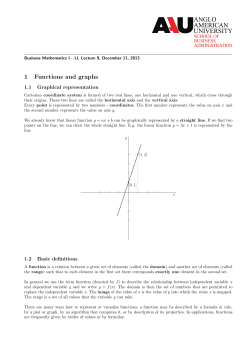1 Functions and graphs