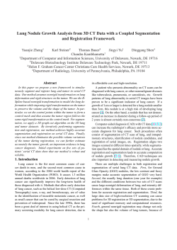 Lung Nodule Growth Analysis from 3D CT Data with a Coupled