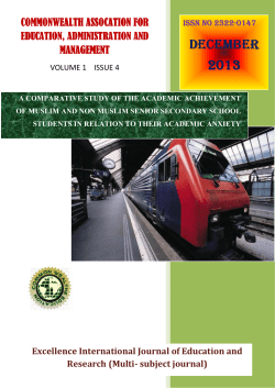 A Comparative Study Of The Academic Achievement Of Muslim And