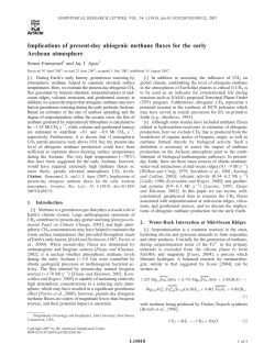 Implications of present-day abiogenic methane fluxes for the early
