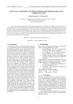 Life Cycle Assessment of high temperature sorption of CO2