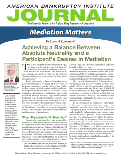 Mediation Matters