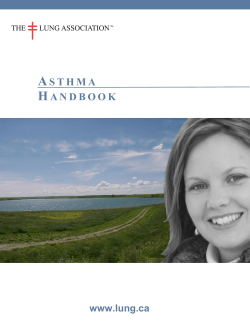 Asthma Handbook - Lung Association of Saskatchewan