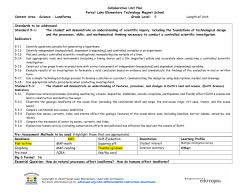 Collaborative unit plan