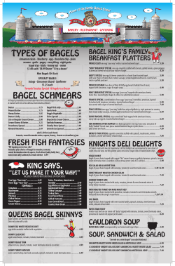 BAGEL SCHMEARS TYPES OF BAGELS