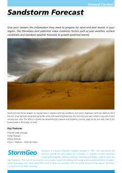 Sandstorm Forecast