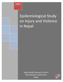 Epidemiological Study on Injury and Violence in Nepal
