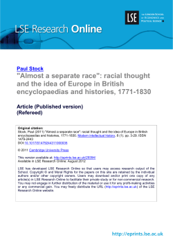 "Almost a separate race": racial thought and the idea of Europe in