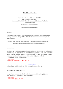 Fixed Point Iteration # Examples # Maplesoft.mws