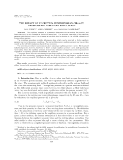 THE IMPACT OF UNCERTAIN CENTRIFUGE CAPILLARY