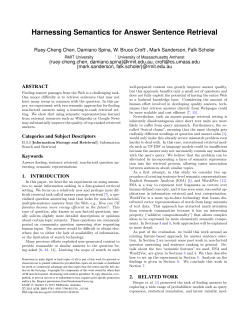 Harnessing Semantics for Answer Sentence Retrieval