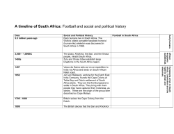 A timeline of South Africa: Football and social
