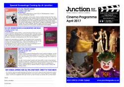Cinema Programme April 2017