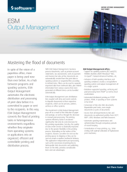 ESM Output Management