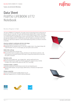 Data Sheet FUJITSU LIFEBOOK U772 Notebook - Crash-bg