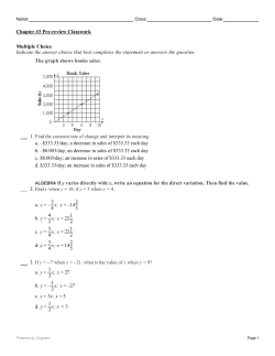 Multiple Choice Indicate the answer choice that best completes the