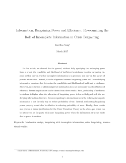 Information, Bargaining Power and Efficiency: Re