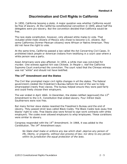 Handout A: Discrimination and Civil Rights in California