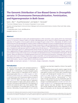 The Genomic Distribution of Sex-Biased Genes in Drosophila
