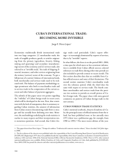 cuba`s international trade - Association for the Study of the Cuban