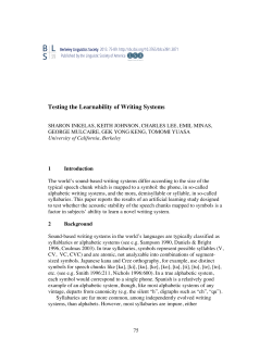 Testing the Learnability of Writing Systems