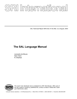 The SAL Language Manual