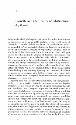 Laruelle and the Reality of Abstraction