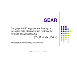 Geographical Energy Aware Routing: a recursive data