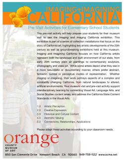 Pre-visit activities for Elementary School Students