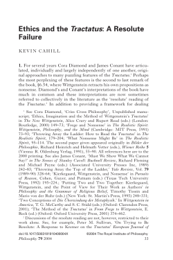 Ethics and the Tractatus: A Resolute Failure