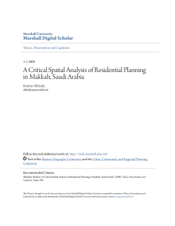 A Critical Spatial Analysis of Residential Planning in Makkah, Saudi