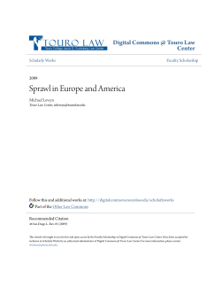 Sprawl in Europe and America - Digital Commons @ Touro Law