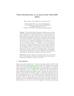 Plant identification in an open-world (LifeCLEF 2016)