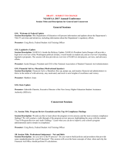 Session Descriptions