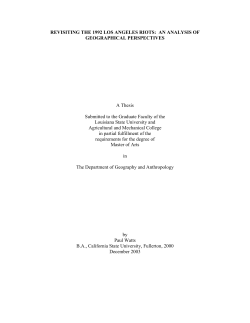 REVISITING THE 1992 LOS ANGELES RIOTS
