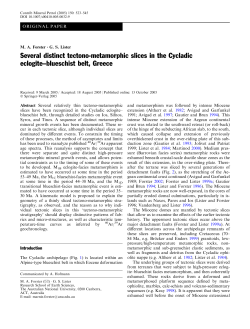 Several distinct tectono-metamorphic slices in the Cycladic eclogite