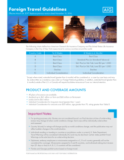 Foreign Travel Guidelines - eStation