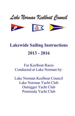 Lakewide Sailing Instructions - Lake Norman Keelboat Council