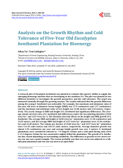 Analysis on the Growth Rhythm and Cold Tolerance of Five