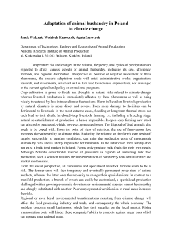 Adaptation of animal husbandry in Poland to climate change