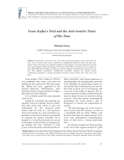 Franz Kafka`s Trial and the Anti-Semitic Trials of His Time